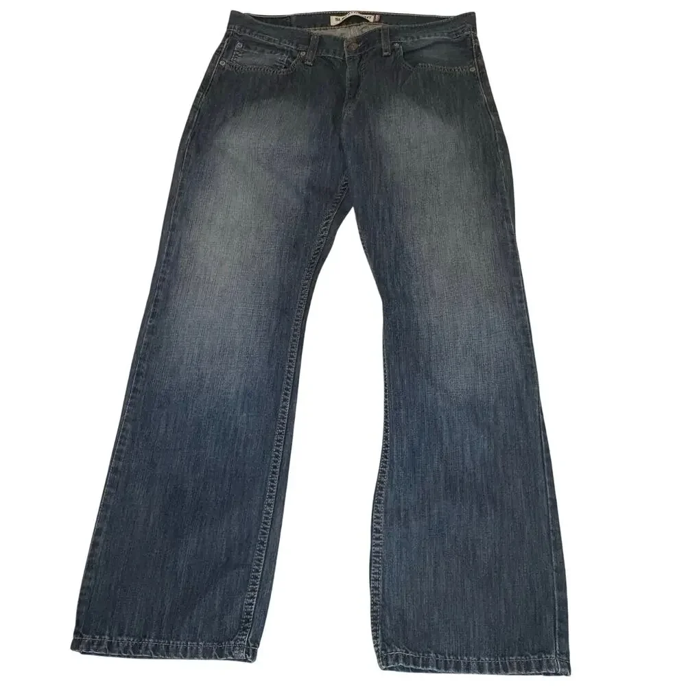 Levi's 514 Slim Straight Men's Jeans 34x30 Blue Denim Mid Rise Straight Leg